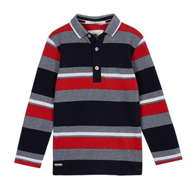 Boys' blue striped polo shirt